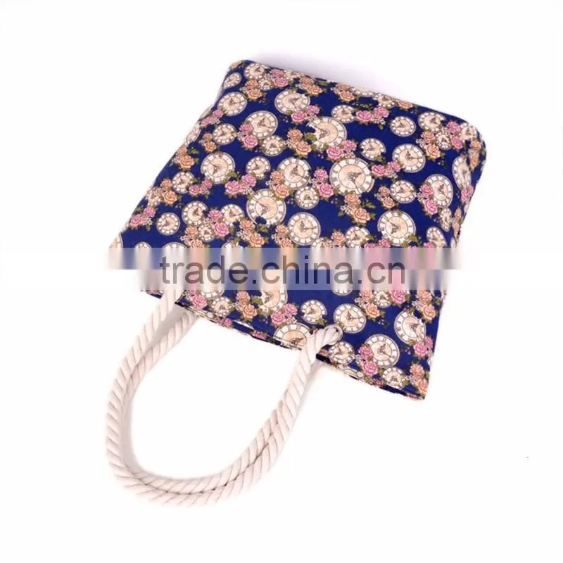 New design wholesale canvas beach bag 2016 tote bag