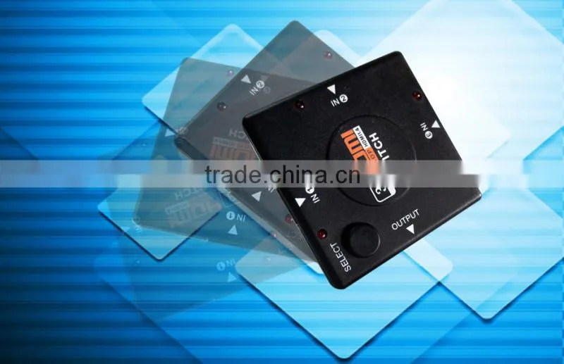 High speed 3 Port HDM Switch 1080P with 3D led light