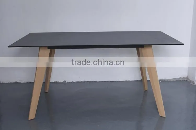 Top quality Wooden Dining Table With Tempered Glass Top Designs