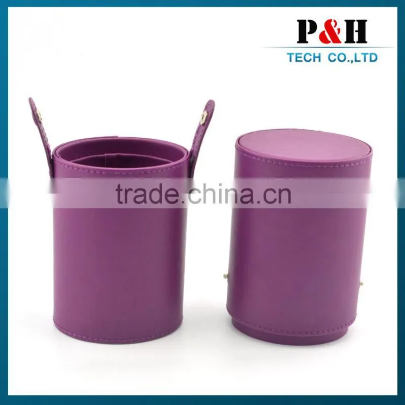 oem handmade leather box , box for Foundation brush leather tool box