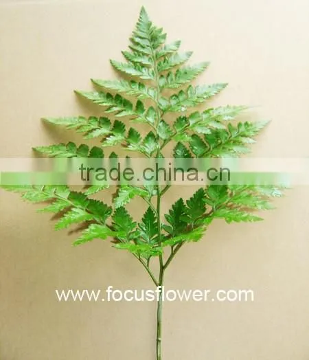 Home Decor Fresh Leather Leaves Fern For Wedding Leather Process Plant Fern