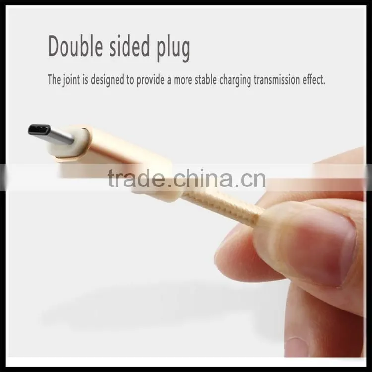 2016 Fashion Type-C to USB2.0 Data and charging sync braided cable