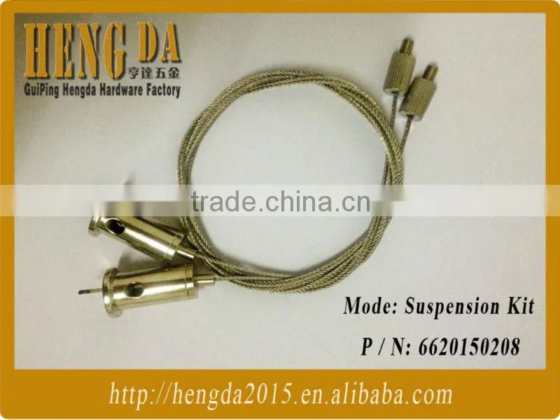 Hanging cable /lighting cable with sunk hardware