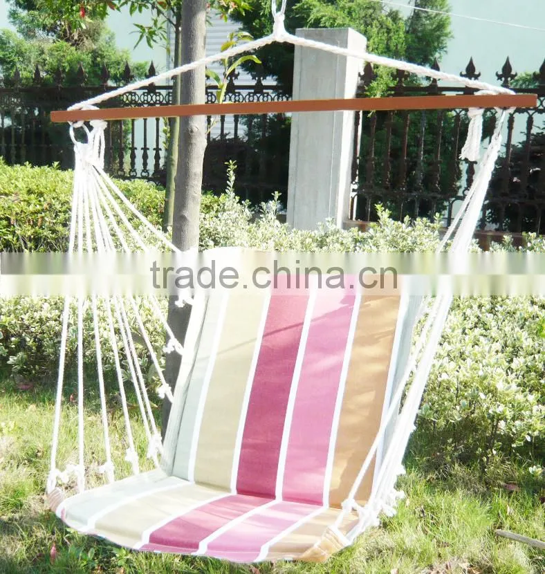NBWT Outdoor folding cotton canvas rope hanging hammock chair