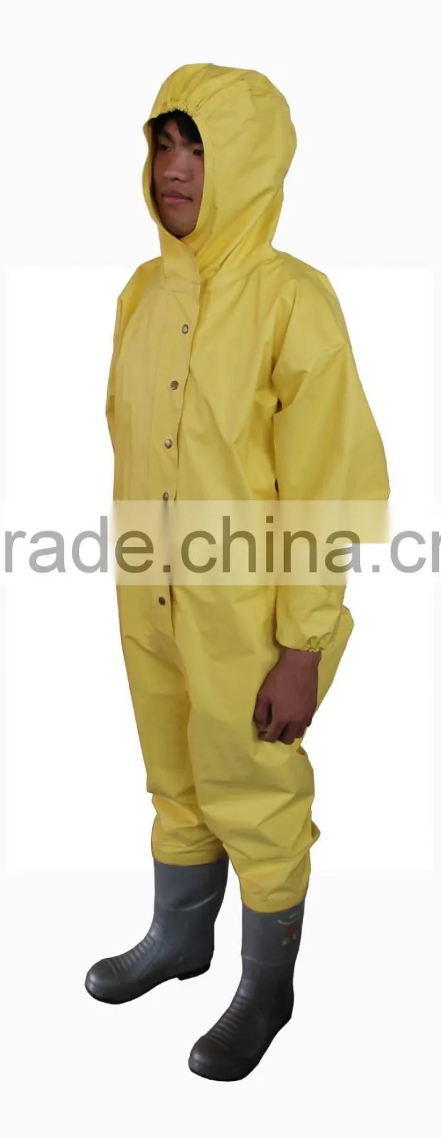 High quality red PVC chemical suit light-duty chemical suit