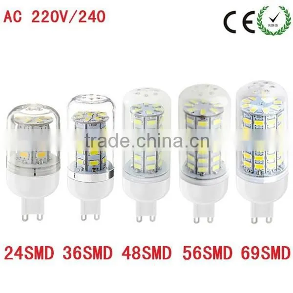 2016 Hot sale 220v 5w/6w/7w/8w/9w e27 led corn light
