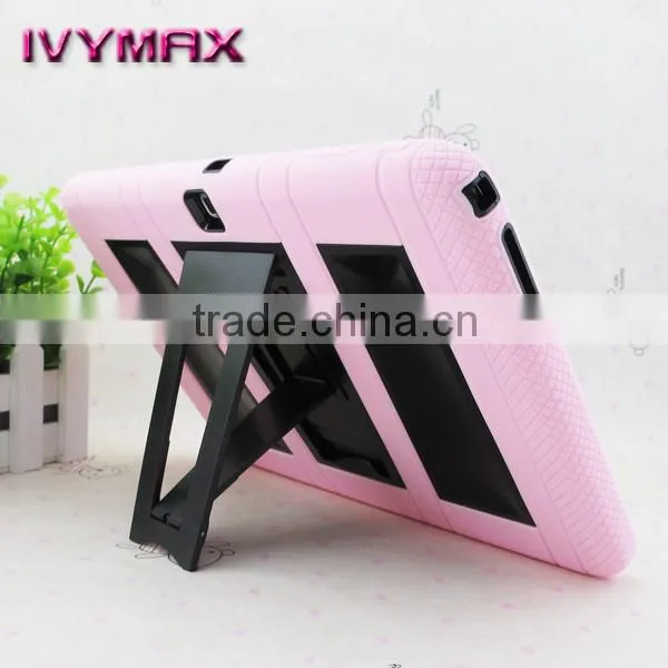 Fancy hybrid tablet case for samsung T530 dual protective case