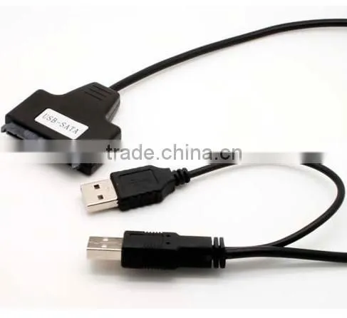 SATA CABLE, SATA 22PIN to Dual USB 2.0 Cable