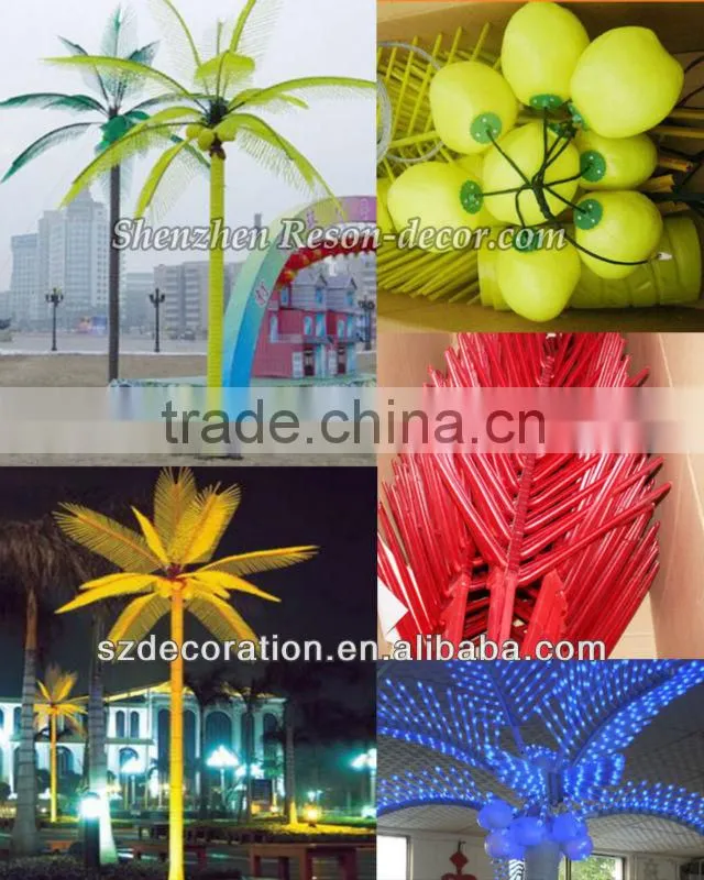 Christmas lighted royal palm trees led street lighting