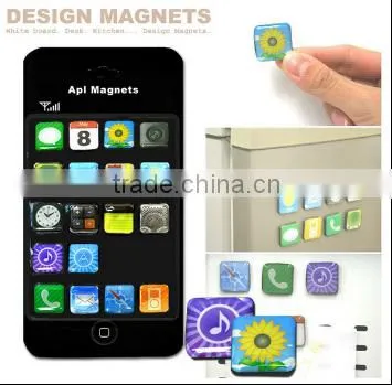 High Quality, block, artwork OEM acceptable ,3D crystal resin fridge magnet