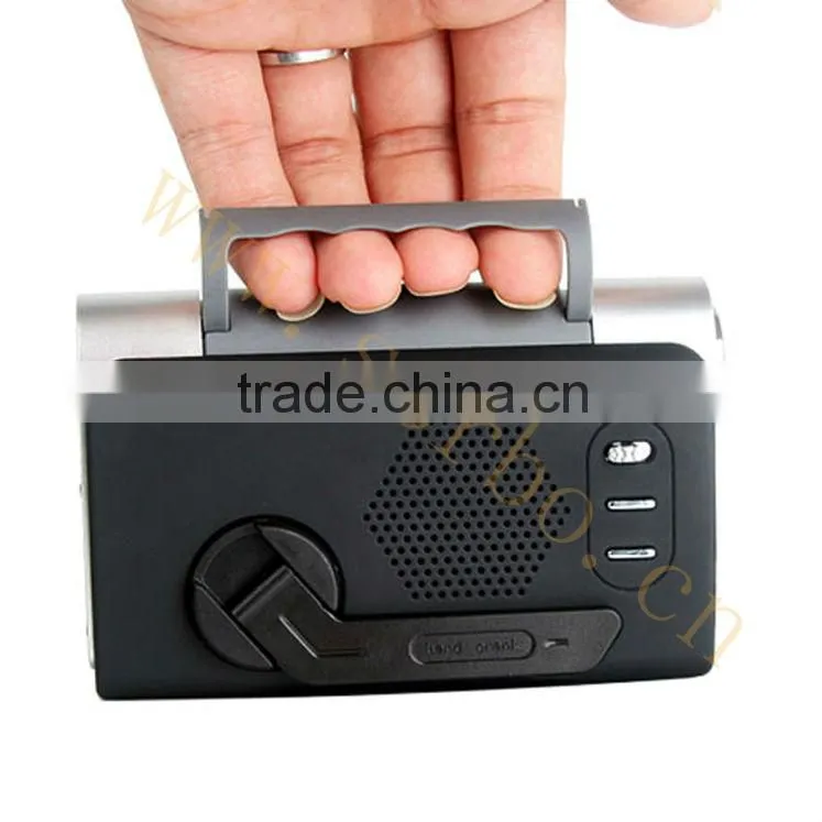 2016 Multifunctional Emergency Dynamo Self Powered FM/WB Radio, Flashlight,Powerful Cell Phones Charger