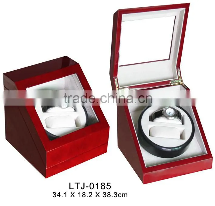 Quality wooden half-moon watch winder