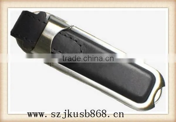 Fashion beautiful orange leather usb stick