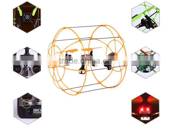 2.4Ghz 4CH wall climbing sky walker rc quadcopter kit remote control helicopter