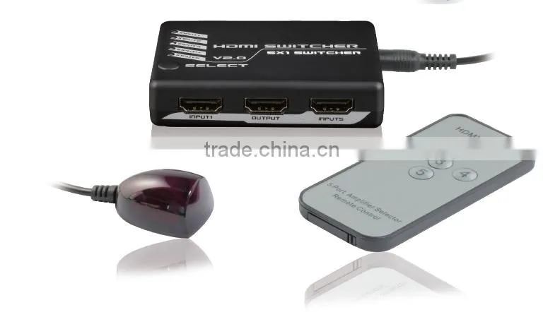 New HDMI Switch 5 ports 5 Input 1 Output 4K@60Hz IR Control