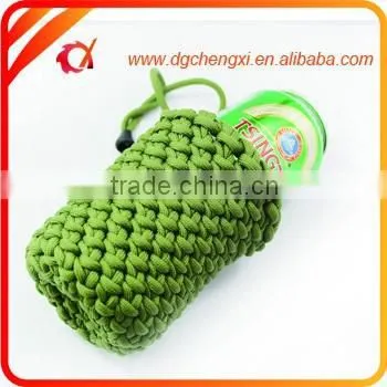colourful 550 paracord can coozie