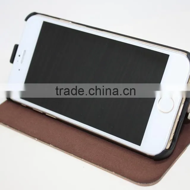 high quality real wood leather cell phone pu leather case for iphone