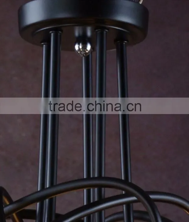 CE RoSH indoor iron black or white or red chandelier ceiling lamp GX-5109-3