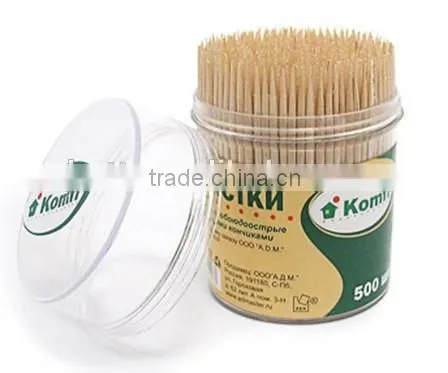 cheap plastic tube double point wooden and bamboo toothpick