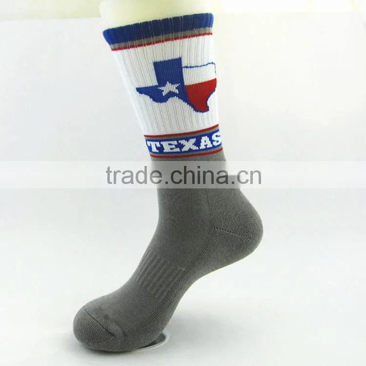 cheap high quality hot sale men's half terry sport socks