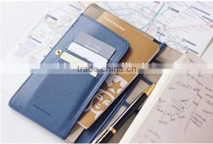 Delicate passport holder with multi-function pocket,leather passport cover with button closed,Beautifully made travel wallet