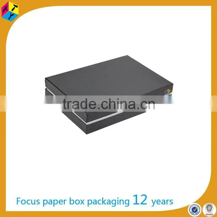 custom supplies black apparel packaging set up box