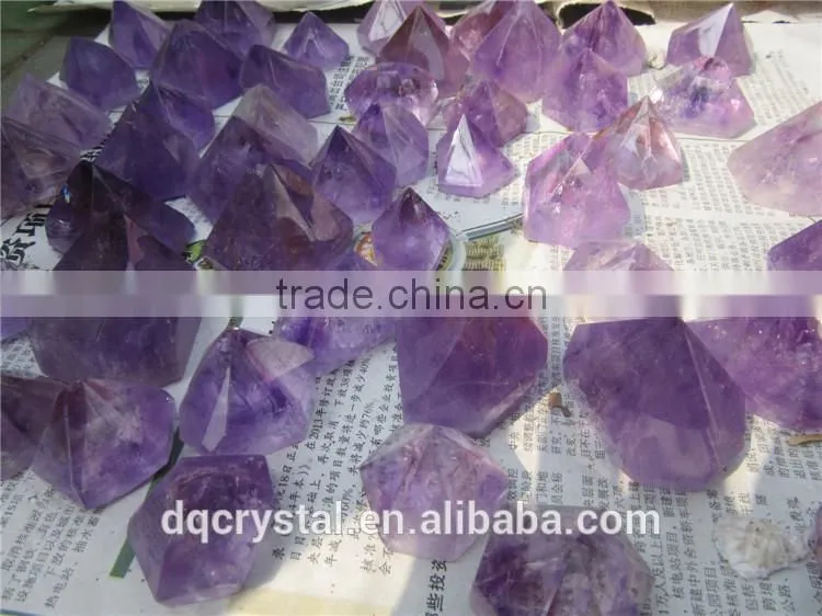 Wholesale special shape amethyst ,crystal pyramid shaped paperweight