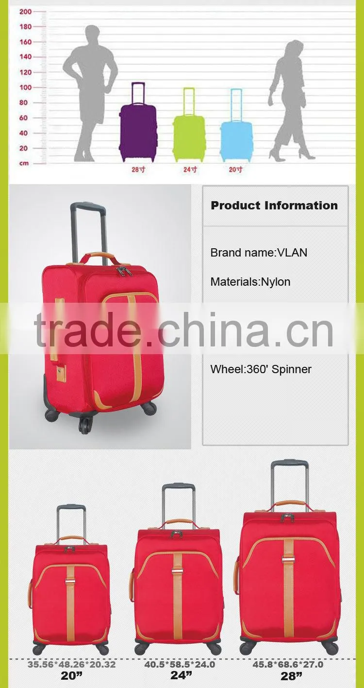 2016 latest style high quality oxford durable luggage travel bags in pcs set