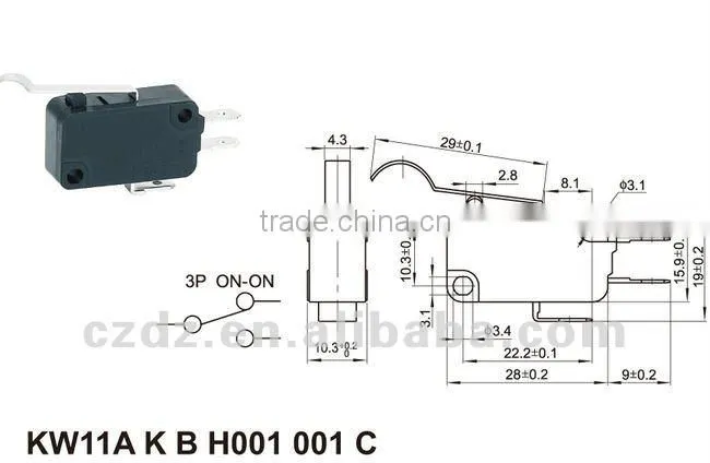 VMS-15-1B5 factory supply 15A/250VAC screw terminal micro switch rain type travel switch