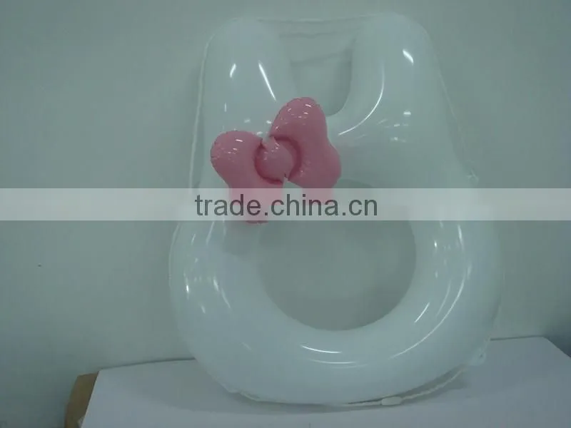 Portable inflatable kids swimming ring transparent flaots ring for swimming