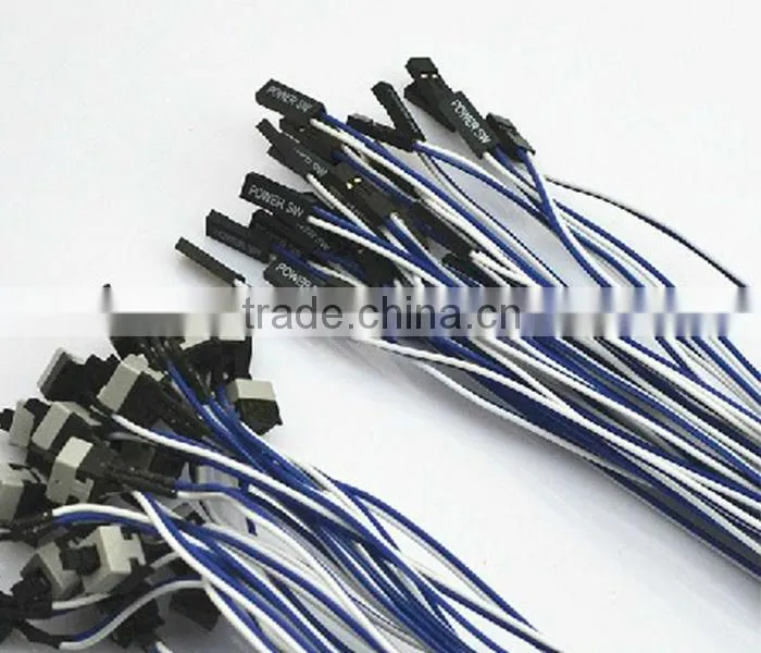PC Case Front Panel Power Reset Button Cable On Off Computer Switch 2 Pins Cord