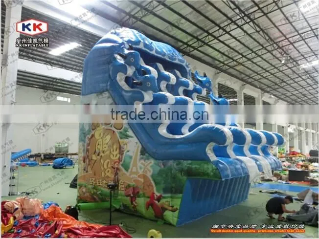 Big size customized Ocean water amusement Inflatable Swimming Pool Slide For Sale