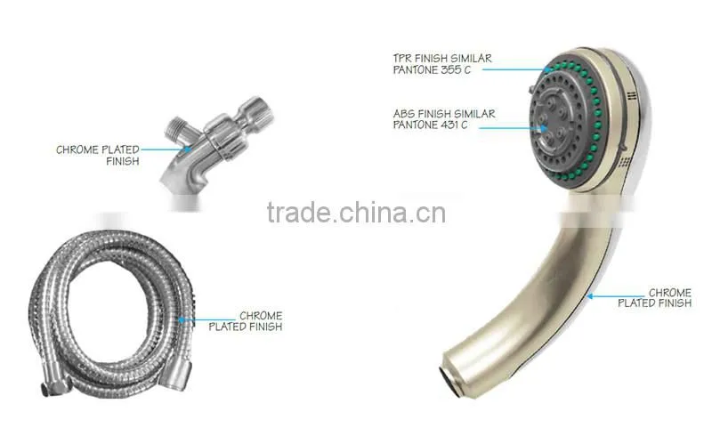 plastic plastic shower set hand shower,shower hose ,bracket