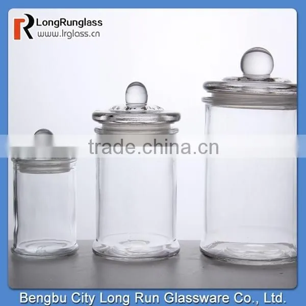 LongRun maufacturer blank glass cylindrical storage jar