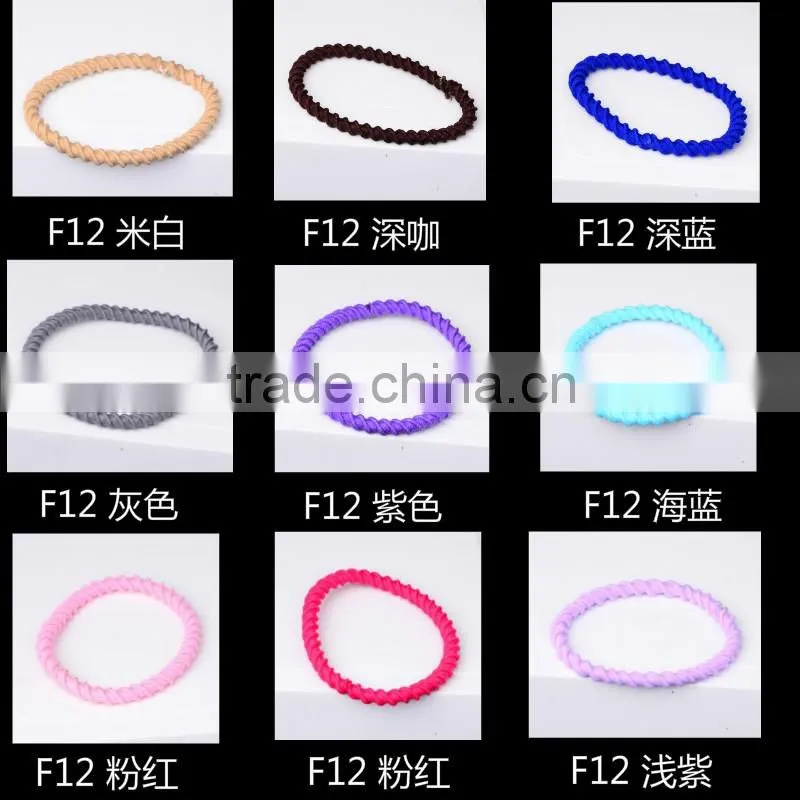 Popular elastic hair bands ties ponytail hair holder hair rope round shape-F12