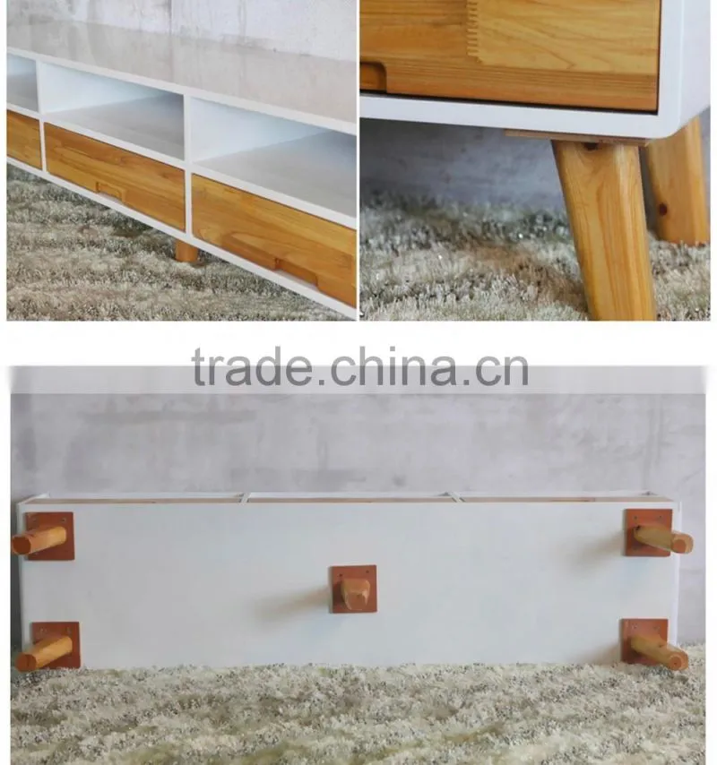 High gloss modern white MDF TV stand