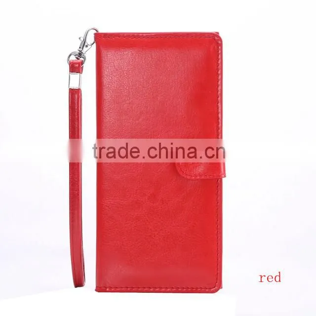 For Apple Iphone 4 5 6 plus Wallet Case Pu leather case with Card Slots and Cash Compartment Flip Cover