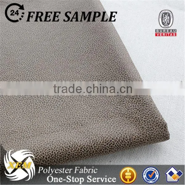 Polyester Bronzed Faux Suede Leather Fabric for Upholstery