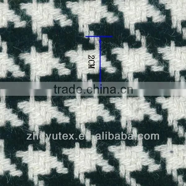 Swallow gird wool fabric ,large black/white Swallow gird