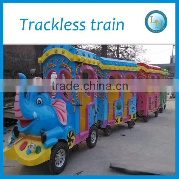 Hot Indoor Play Centre Equipment Electric Track Elephant Train For Sale