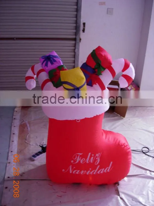 2012 large inflatable christmas socks for advertising