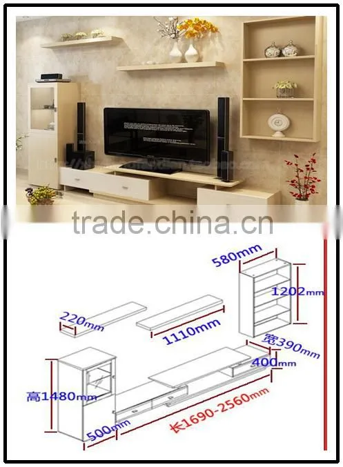 wood TV cabinet with drawer