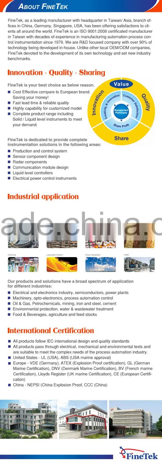 Optical Liquid Level Sensor for controlling the oil level of compressors