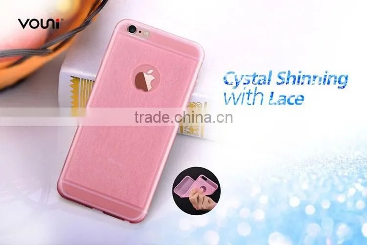 Super Slim 1.0mm Crystal Soft TPU Protecive Case Shinning Back Cover Shellfor iPhone 6/6s Plus