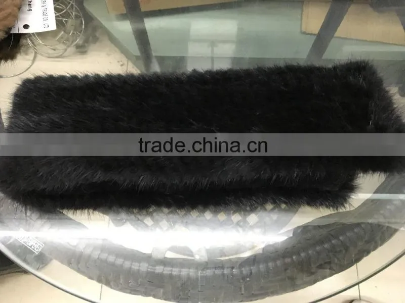 Genuine mink fur head band for women
