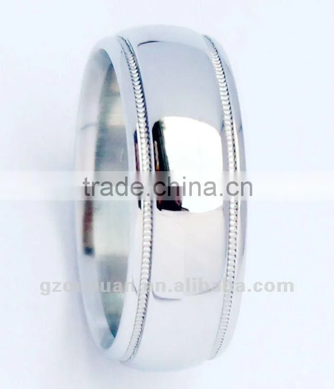 Charming Engraved titanium ring / 2012 fashion round ring / wholesale price jewelry