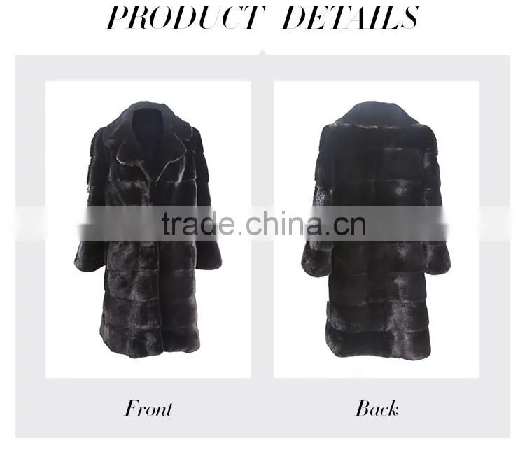 2015 popular winter real mink fur coat for womens