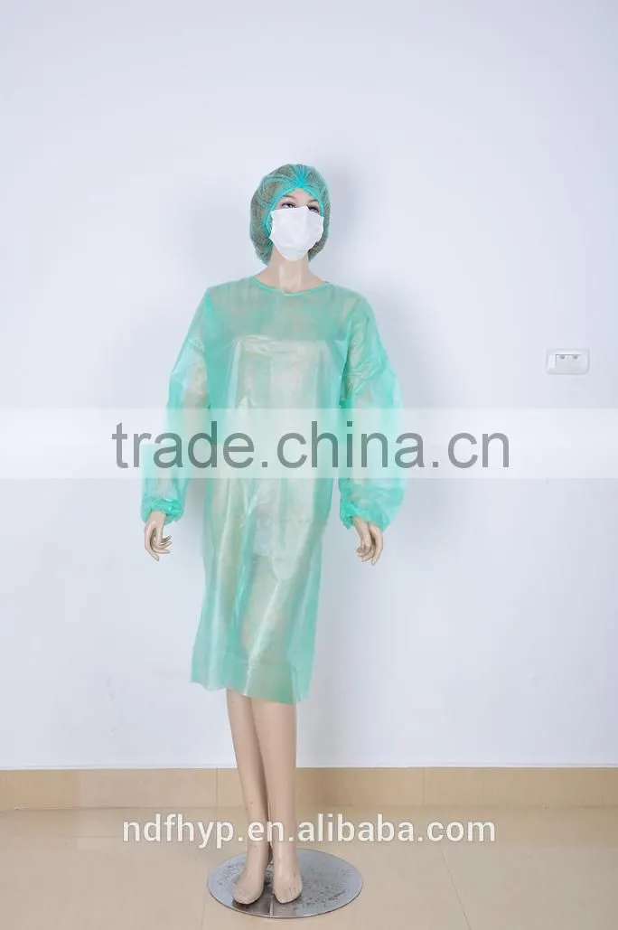 non-woven blue disposable hospital gowns