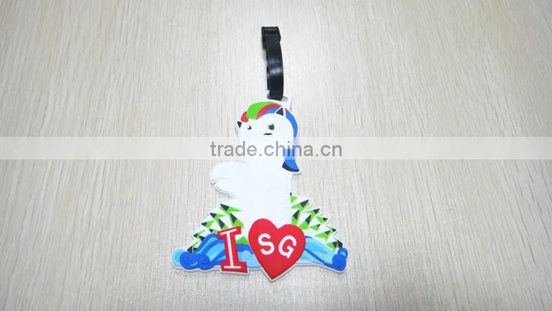soft pvc luggage tag/bussiness card size luggage tag/luggage tag loop strap