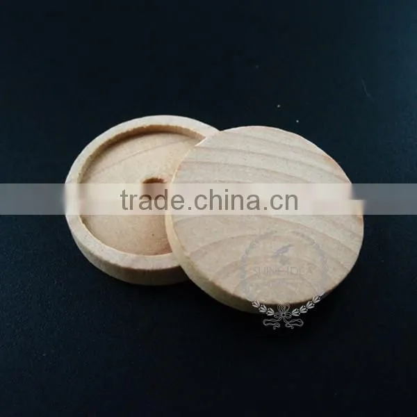 25mm setting size natual log wood round bezel pendant setting DIY findings bezel tray supplies 1411137